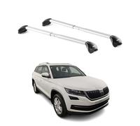Barres de toit pour Skoda Kodiaq I 2016-2024 5P Gris Argenté 2 pièces ABE