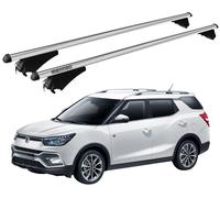 Barres de Toit Pour Ssangyong XLV 2016- Avec Antivol MENABO Aluminium Balustrade