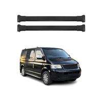 Barres de toit pour VW T5 T6 Transporter - tous modèles 2003-2024 Noir Alu 2Pcs