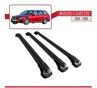 Barres De Toit Railing Porte-Bagages - Ace-1 - Mercedes E Class S212 2013-2016 - Aluminium - Noir - 3 Barres