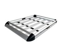 Barres de Toit Railing Porte-bagages De Toit De Voiture Alliage D'aluminium Argenté Et Noir Panier À Bagages Avec Barres À Un Seul Niveau 127 X 90 Cm Universel Cross Barres Rail(127x90cm Silver)