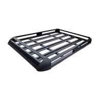 Barres de Toit Railing Porte-bagages De Toit De Voiture Alliage D'aluminium Argenté Et Noir Panier À Bagages Avec Barres À Un Seul Niveau 127 X 90 Cm Universel Cross Barres Rail(127x90cm Black)
