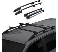 Barres de toit + rails de toit SET pour Dacia Dokker 2012-2021 Aluminium Noir 4pcs