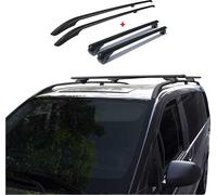 Barres de toit + rails de toit SET pour VW Caddy 2015-2020 Court aluminium noir 4pcs