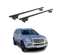 Barres de toit transversales ABE pour Mercedes GL X164 2006-2015 5 P Alu Noir 2x