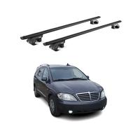 Barres de toit transversales ABE pour Ssangyong Rodius 2004-2013 5 P Alu Noir 2x