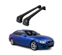 Barres de Toit Transversales - Compatible avec BMW Série 3 F30 SD 2011-2019 - Rails de Toit en Aluminium anodisé - Porte-Bagages de Voiture en Noir