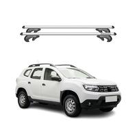 Barres de Toit transversales Compatible avec Dacia Duster 2018-2020 90kg Alu Gris 2tlg