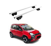 Barres de Toit Transversales Compatible avec Fiat Panda Cross 2014-2024 Fer Noir ABE