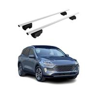 Barres de Toit Transversales Compatible avec Ford Kuga 2020-2024 Fer Argent ABE