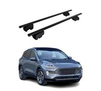 Barres de Toit Transversales Compatible avec Ford Kuga 2020-2024 Fer Noir ABE