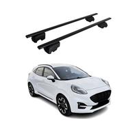 Barres de Toit Transversales Compatible avec Ford Puma 2020-2024 Fer Noir ABE