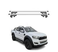 Barres de Toit transversales Compatible avec Ford Ranger 2011-2015 90kg Alu Gris 2X