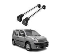 Barres de Toit Transversales Compatible avec Renault Kangoo 2 2008-2024 Alu Gris 2X