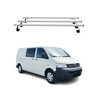 Barres De Toit Transversales Compatible avec VW T5 Caravelle 2003-2015 Argenté 3Pcs