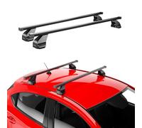 Barres de Toit Transversales Menabo - Compatible avec Renault Kangoo Express 1998-2008 - Galerie de Toit - Porte-Bagages Porte-vélos de Toit - Pièce de Toit en Acier 2X - Capacité de Charge 75 kg