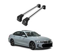 Barres de toit transversales pour BMW Série 3 G20 2019-25 / G80 2021-25 Alu Gris