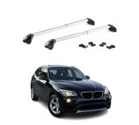 OMAC Barres de Toit transversales certifiées TÜV pour BMW X1 E84 F48 2009-2022 - Verrouillables (4 antivols) - Charge Max 100 kg - Fixation Durable Argent