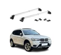 Barres de toit transversales pour BMW X3 F25 G01 2011-2025 Alu Gris 2x ABE