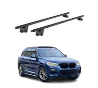 Barres de toit transversales pour BMW X3 G01 2017-2024 Alu Noir 2 pièces ABE
