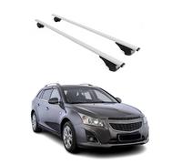 Barres de toit Transversales pour Chevrolet Cruze 2012-2015 Acier Argent