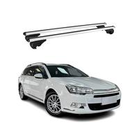 Barres de toit Transversales pour Citroen C5 2008-2017 Break Aluminium Argent