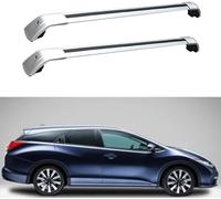 Barres de Toit Transversales pour Civic Tourer 2014+, Barres de Toit Railing Porte-Bagages de Voiture Aluminium pour Voyage Transport