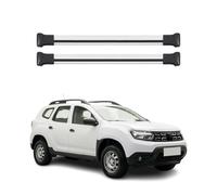 Barres de Toit Transversales Compatible avec Dacia Duster 2018-2024 Aluminium Gris