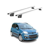 Barres de Toit transversales pour Fiat Panda III 2012-2025 Alu Gris 2 pièces