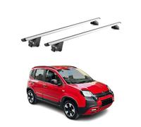 Barres de Toit transversales pour Fiat Panda III Cross 2014-2025 en Alu Gris 2X