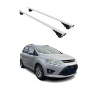 Barres de toit Transversales pour Ford Grand C-Max 2010-2021 Fer Argent