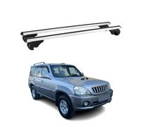 Barres de toit Transversales pour Hyundai Terracan 2001-2007 Aluminium Argent
