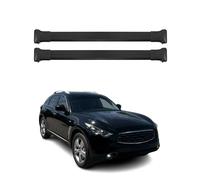 Barres de toit transversales pour Infiniti FX 2003-2008 Aluminium Noir 2x