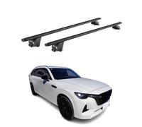 Barres de Toit transversales pour Mazda CX-80 2024-2025 Noir Aluminium 2Pcs