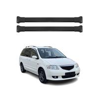Barres de Toit transversales pour Mazda MPV 1996-2006 Aluminium Noir 2Pcs