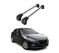 Barres de toit transversales pour Mazda3 Hatchback Berline 2014-2018 Gris Alu