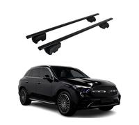 OMAC Barres de Toit pour Mercedes GLC X254 2022-2026 - City Crash Tested - ISO Pas 11154:2006 - Antivol Inclus - Charge Max 75 kg - 2 Barres Noir