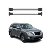 Barres de toit transversales pour Nissan Pathfinder 2013-2021 Aluminium Gris