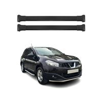 Barres de toit transversales pour Nissan Qashqai 2006-2014 Noir Aluminium