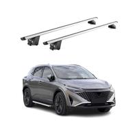 Barres de toit transversales pour Nissan Qashqai J12 2021-2025 Alu Gris 2x ABE
