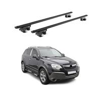 Barres de toit transversales pour Opel Antara 2006-2015 Aluminium Noir 2x ABE