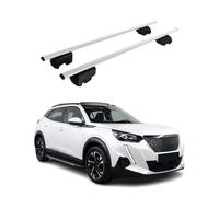 Barres de toit Transversales pour Peugeot 2008 2019-2023 Acier Gris ABE 2x
