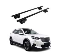 Barres de toit Transversales pour Peugeot 2008 II 2019-2023 ABE Fer Noir 2x