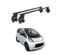 Barres de toit transversales pour Peugeot iOn / Citroen C-Zero 2010-2014 Noir 2x
