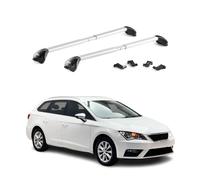 Barres de toit transversales pour Seat Leon Break 5F 2012-2026 Alu Gris 2x ABE