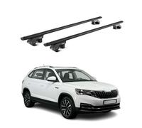 Barres de toit transversales pour Skoda Kamiq 2019-2025 Aluminium Noir 2x ABE