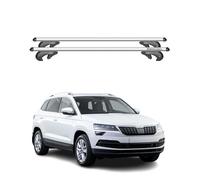 Barres de Toit transversales pour Skoda Karoq 2018-2025 90kg Alu Gris 2X