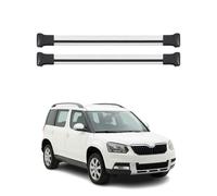 Barres de toit transversales pour Skoda Yeti 2009-2017 Aluminium Gris