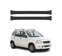 Barres de Toit transversales pour Suzuki Ignis mk1 2000-2008 5Portes Alu Noir 2x