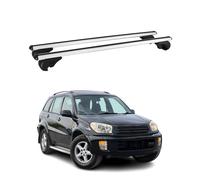 Barres de toit Transversales pour Toyota RAV4 2000-2005 Aluminium Argent